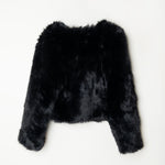 Abrigo de pelo negro mujer.  Abrigo de fiesta invierno