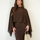 Vestido Adèle Marrón