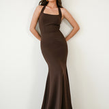 Vestido Adèle Marrón