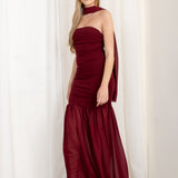 Vestido Becca Granate