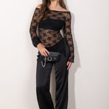 Bolso negro pequeño con cadena extraíble, estilo elegante