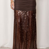 Falda Soirée - Marrón