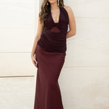 Vestido Loto Burdeos