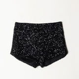 Mini short de lentejuelas negras