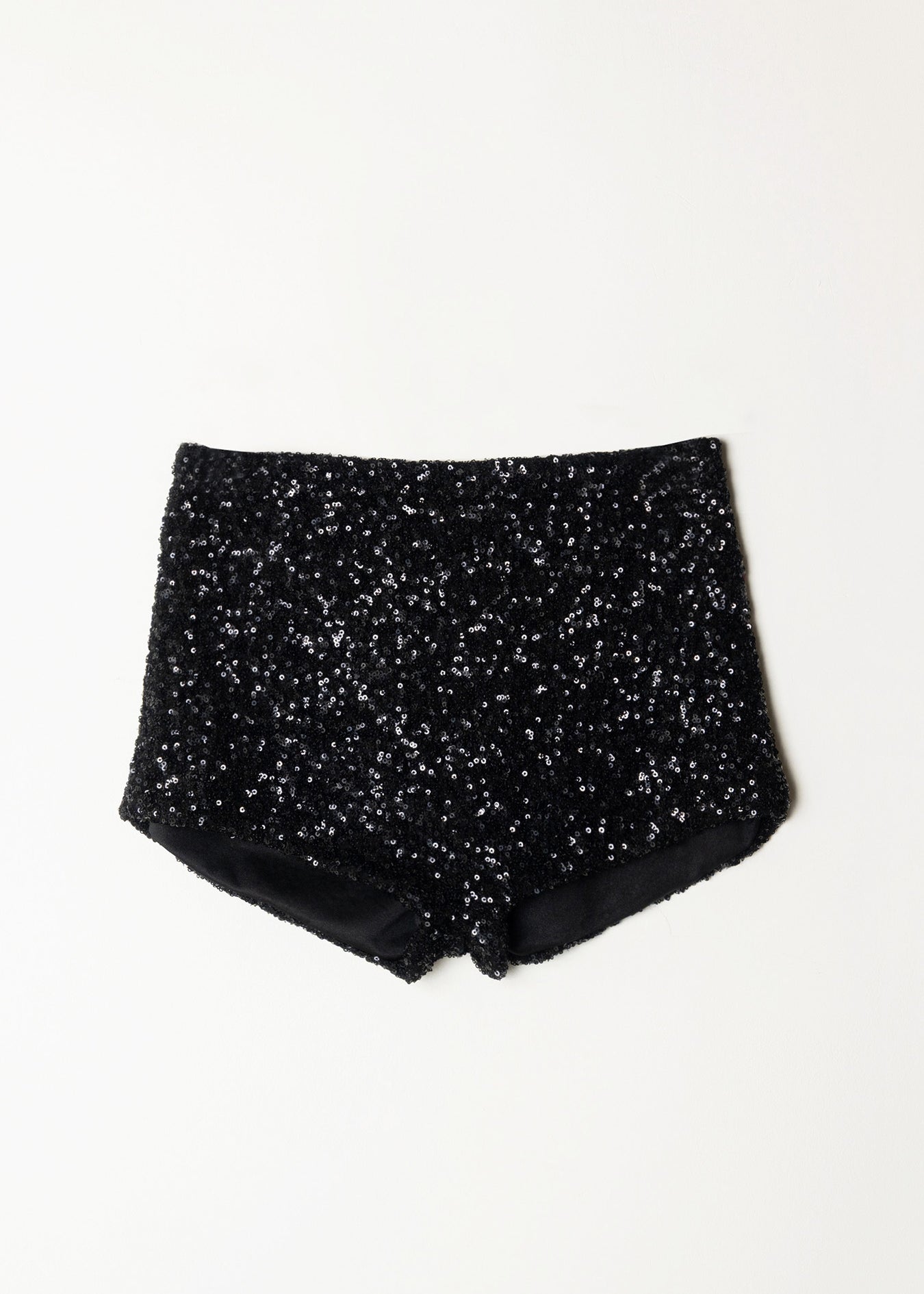 Mini short de lentejuelas negras