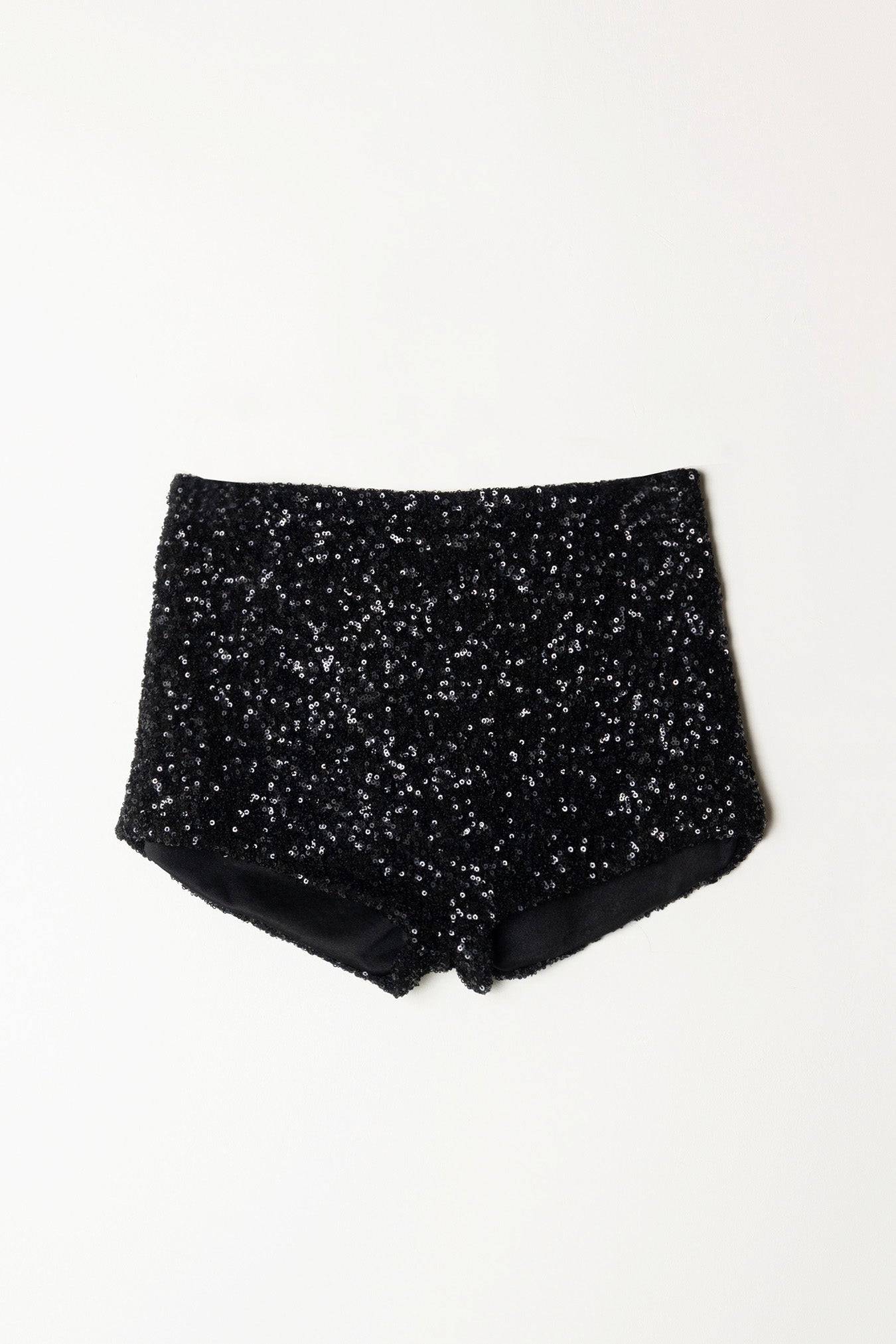 Mini short de lentejuelas negras
