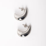 Pendientes Half Moon Plata
