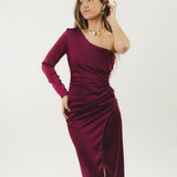Purple asymmetric dress 1