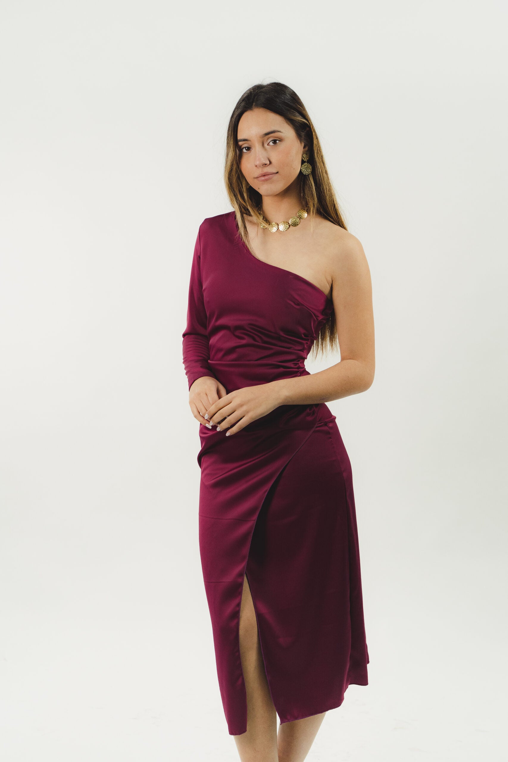 Purple asymmetric dress 2