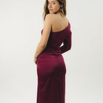Purple asymmetric dress 4