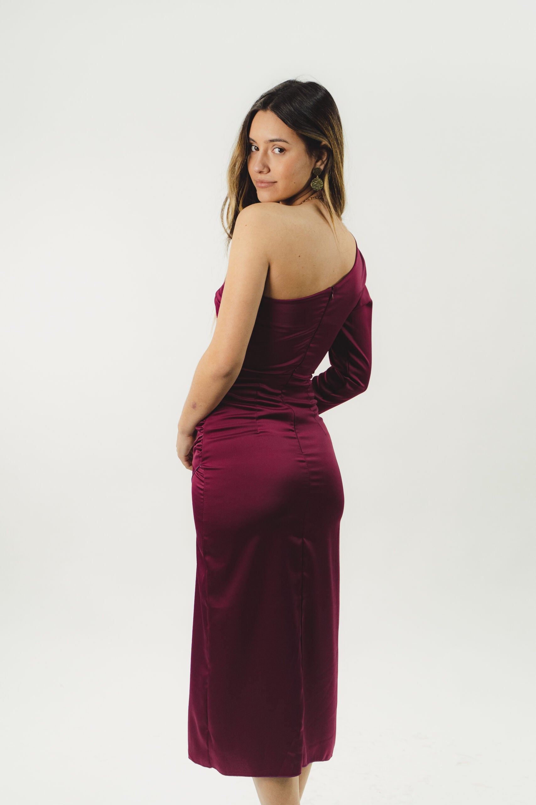 Purple asymmetric dress 4