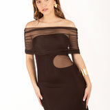 Vestido First Step Marrón