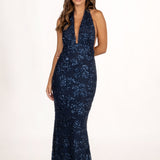 Vestido Fiori Azul Noche
