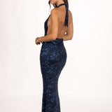 Vestido Fiori Azul Noche
