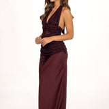 Vestido Loto Burdeos