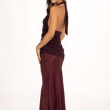 Vestido Loto Burdeos