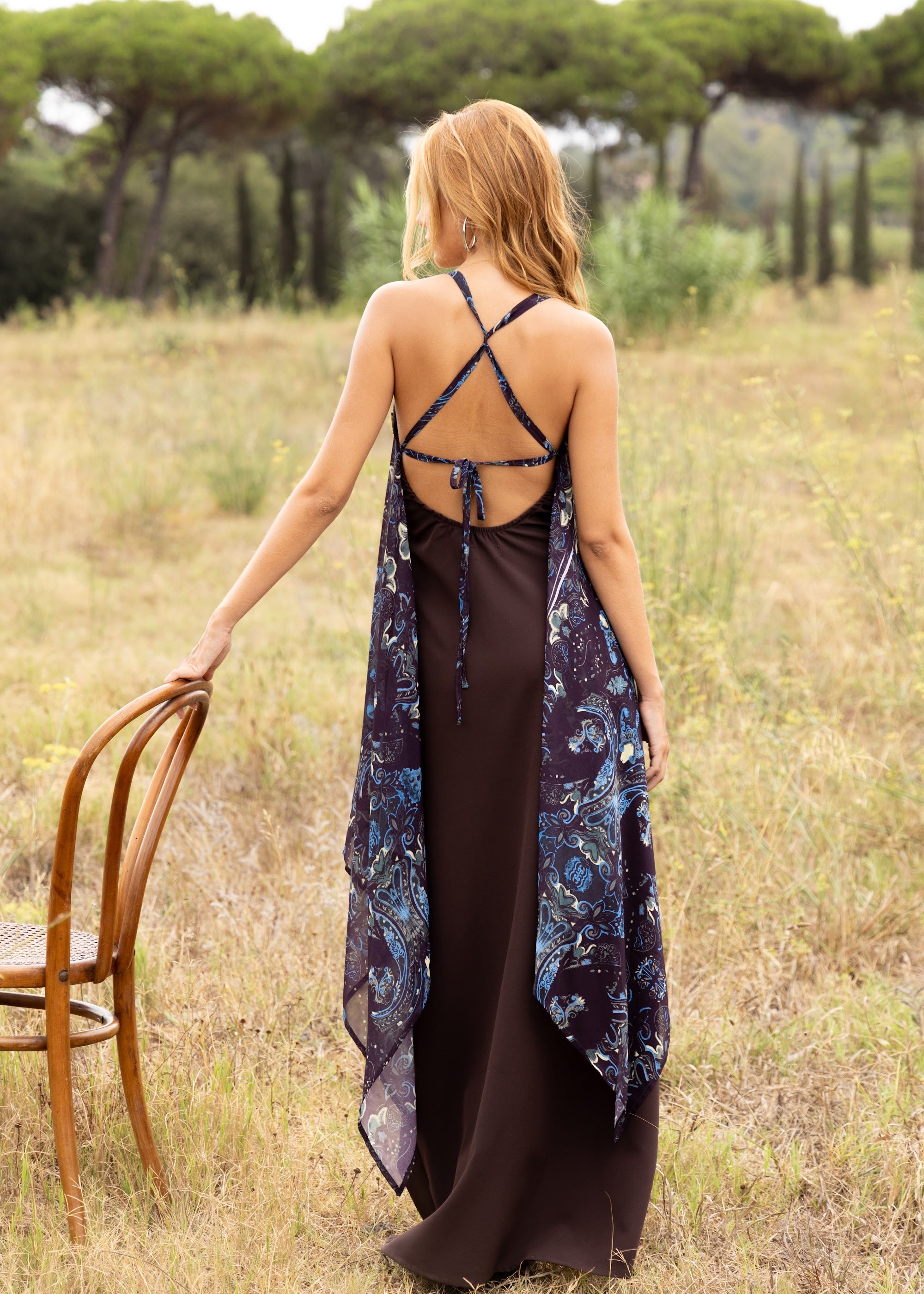 Vestido Adei Azur, vestido largo de invitada de boda en gasa estampada Print Etro, otoño 2026 - vista 2