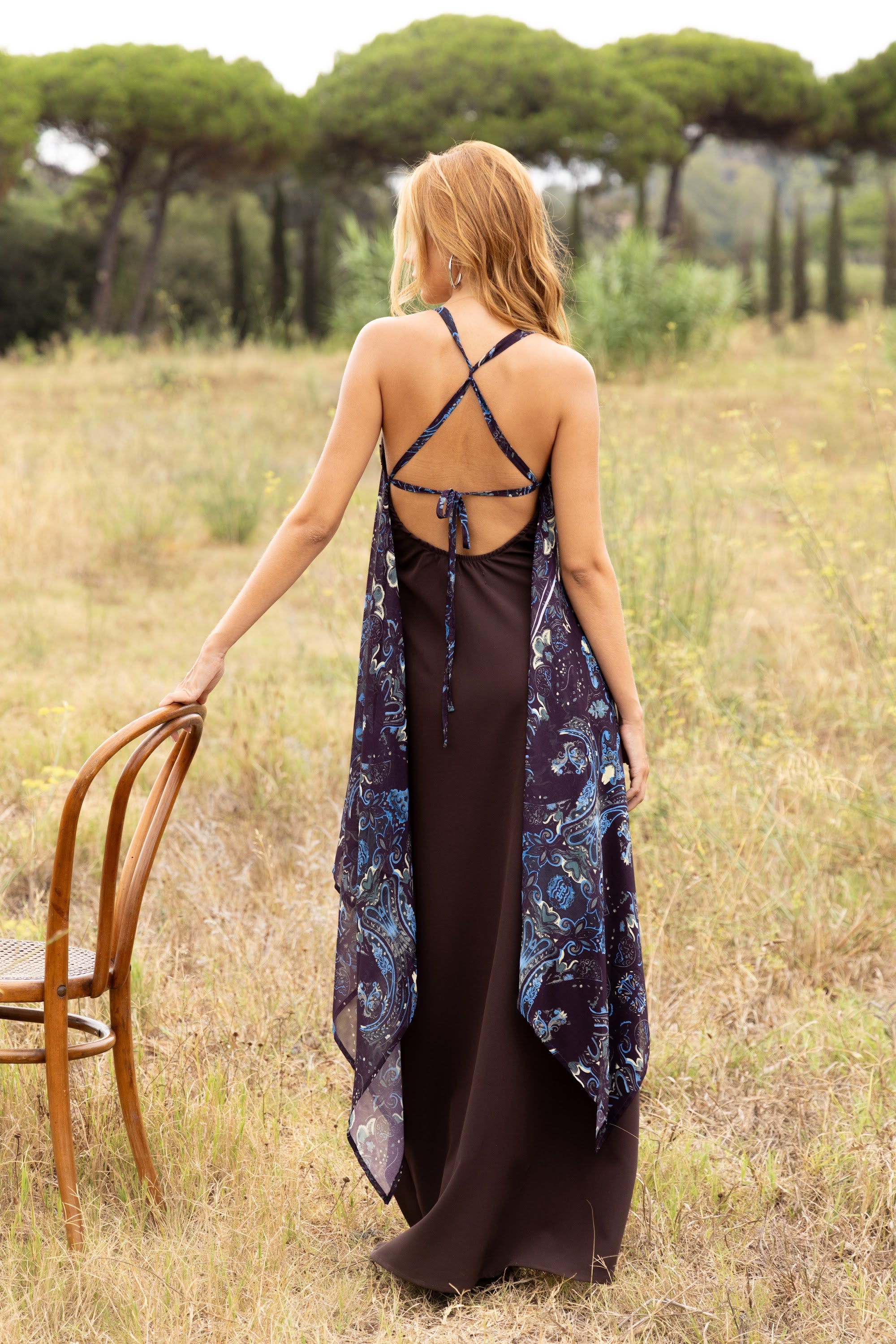 Vestido Adei Azur, vestido largo de invitada de boda en gasa estampada Print Etro, otoño 2026 - vista 2