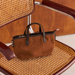 Bolso de mano de ante marrón de closet BCN