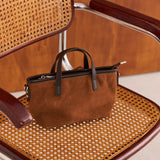 Bolso de mano de ante marrón de closet BCN