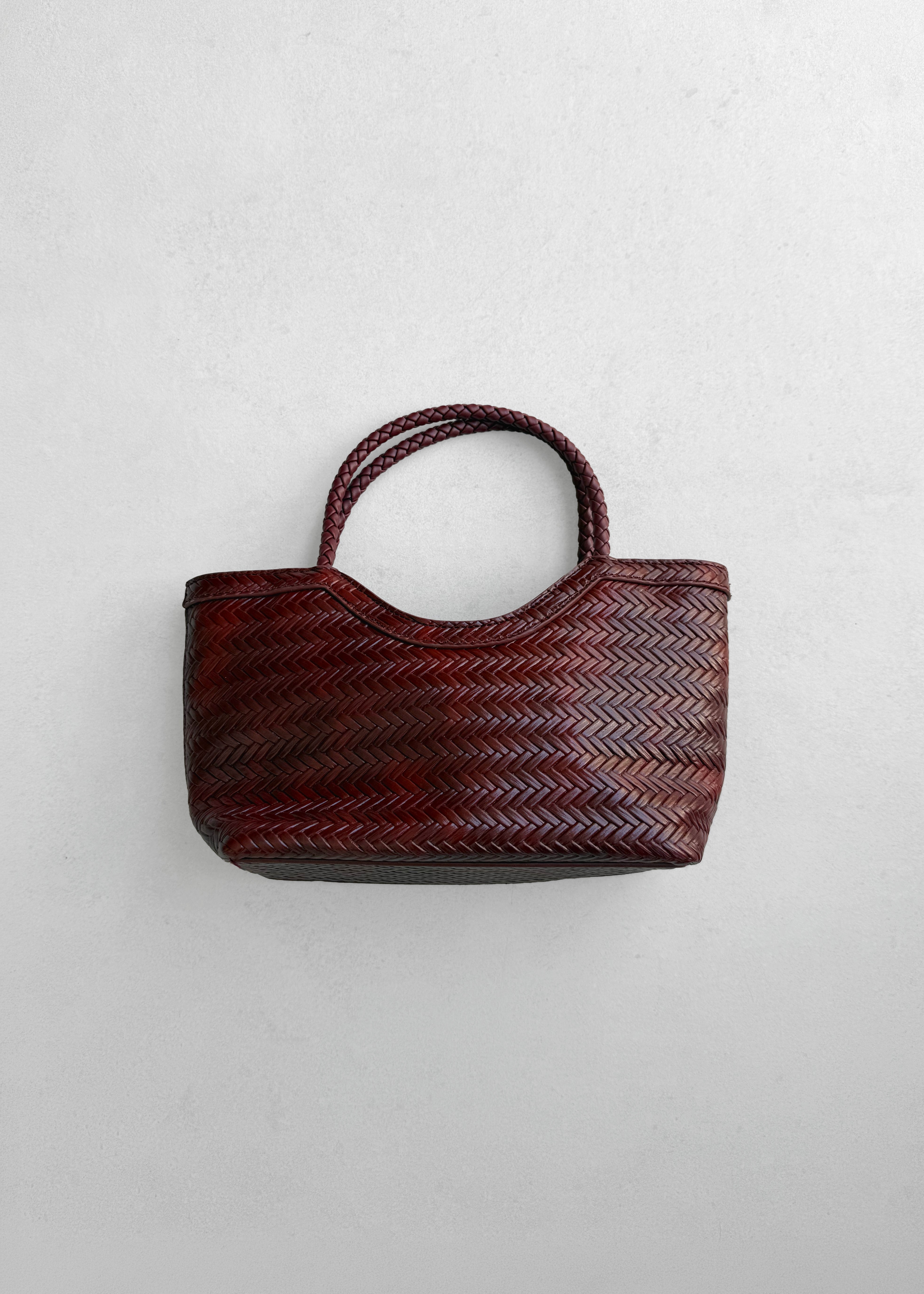 Bolso Espiga pequeño granate, otra vista del bolso