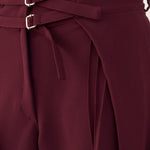 Look de otoño de closet BCN con el pantalón Sora burdeos de punto