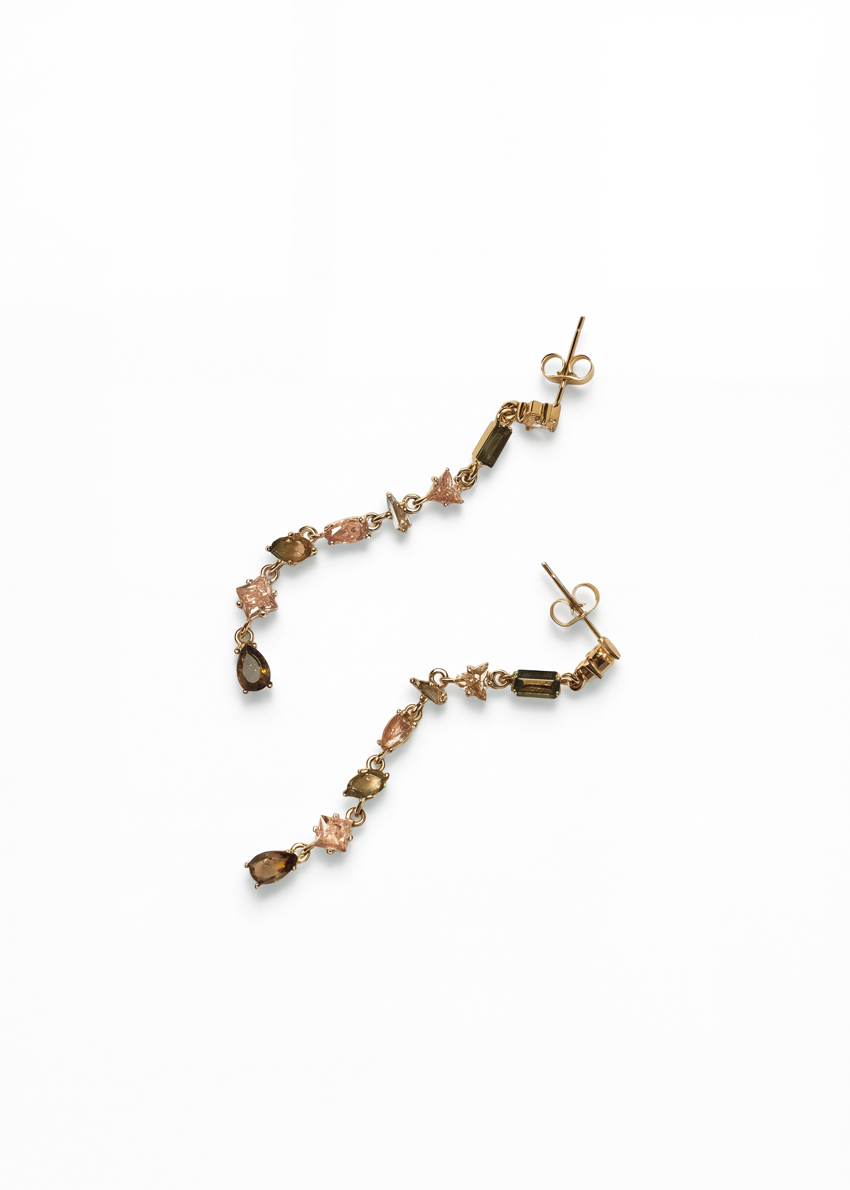 Pendientes Mirror marrones, otra vista
