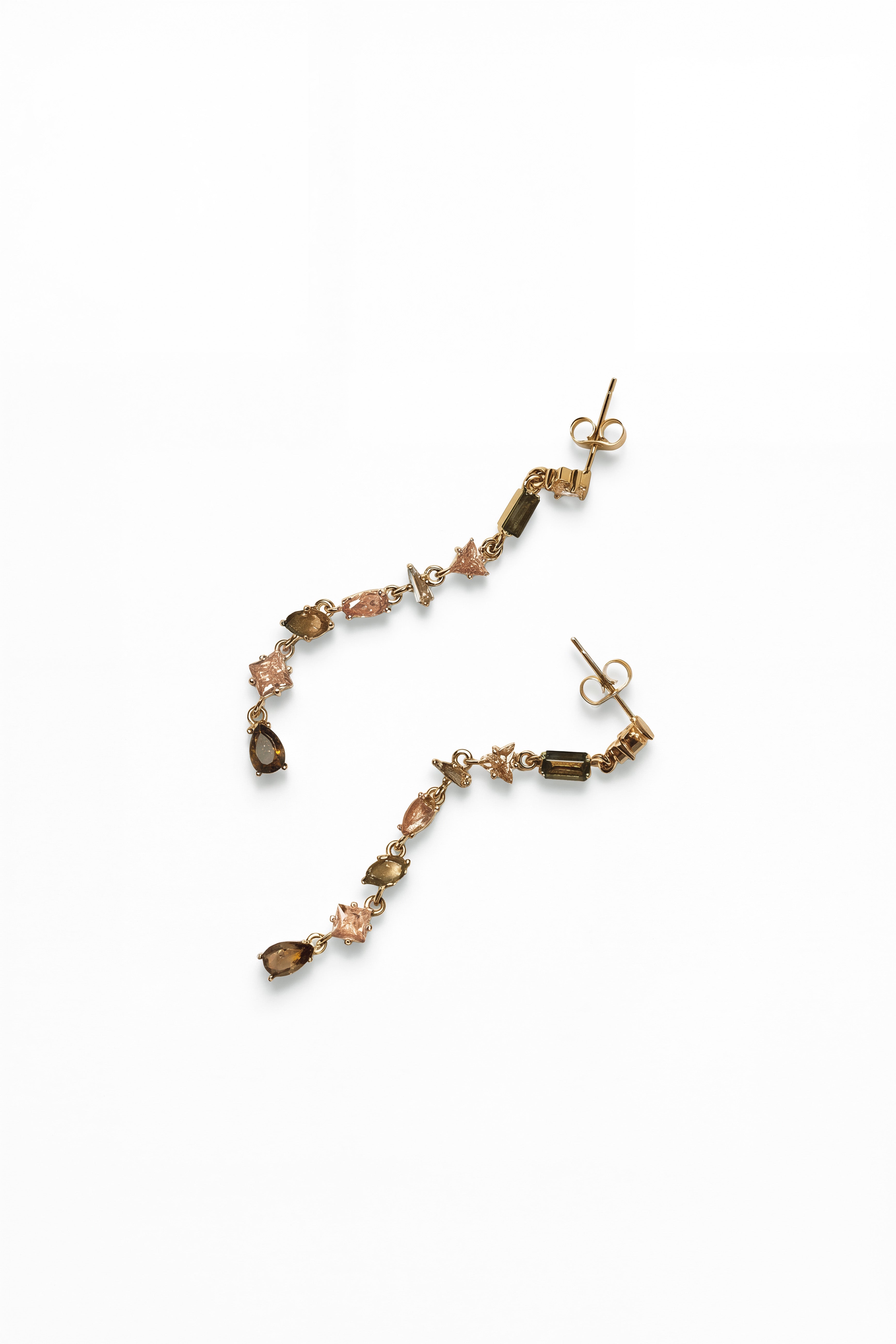 Pendientes Mirror marrones, otra vista