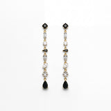 Pendientes Mirror negros, otra vista