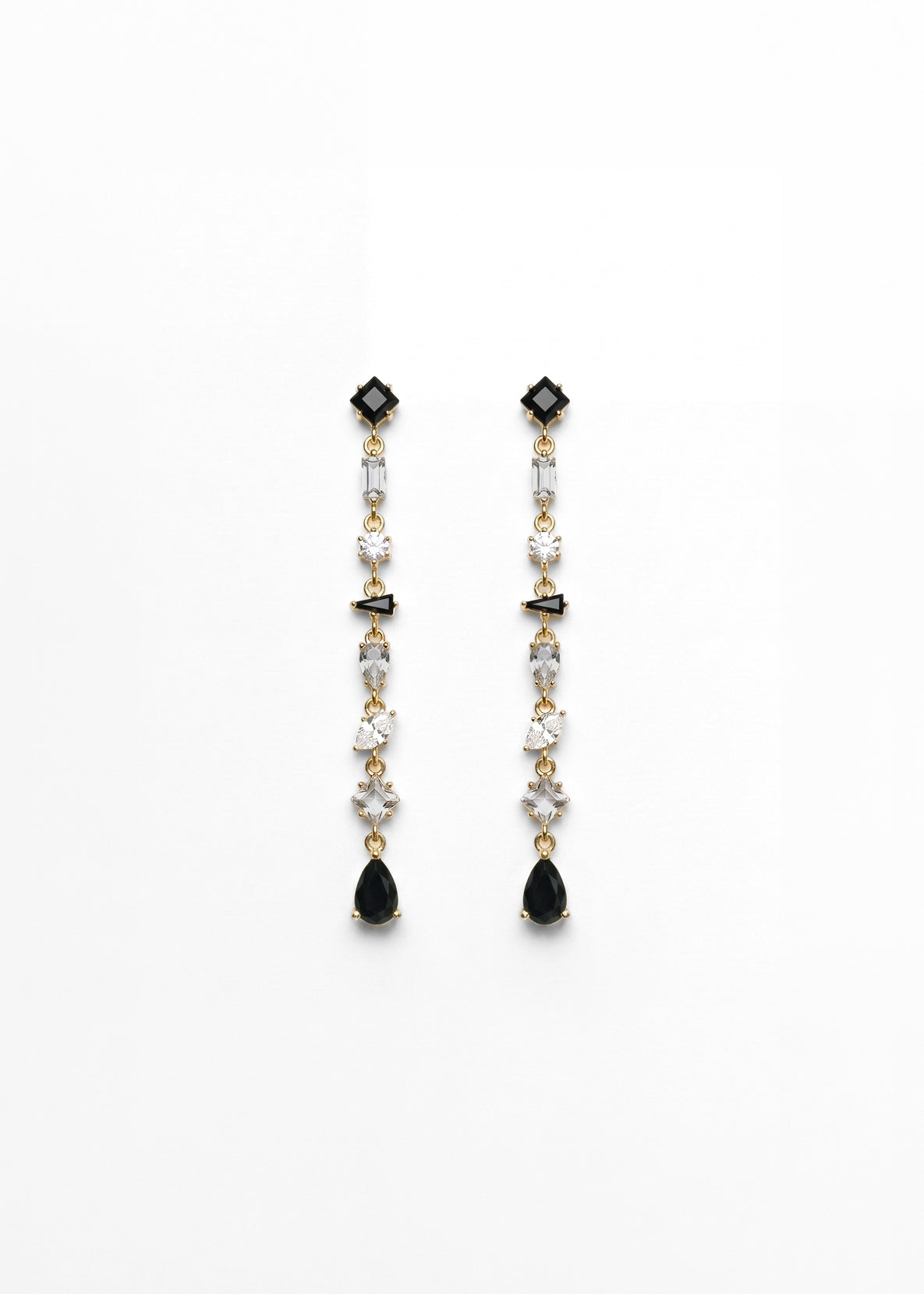 Pendientes Mirror negros, otra vista
