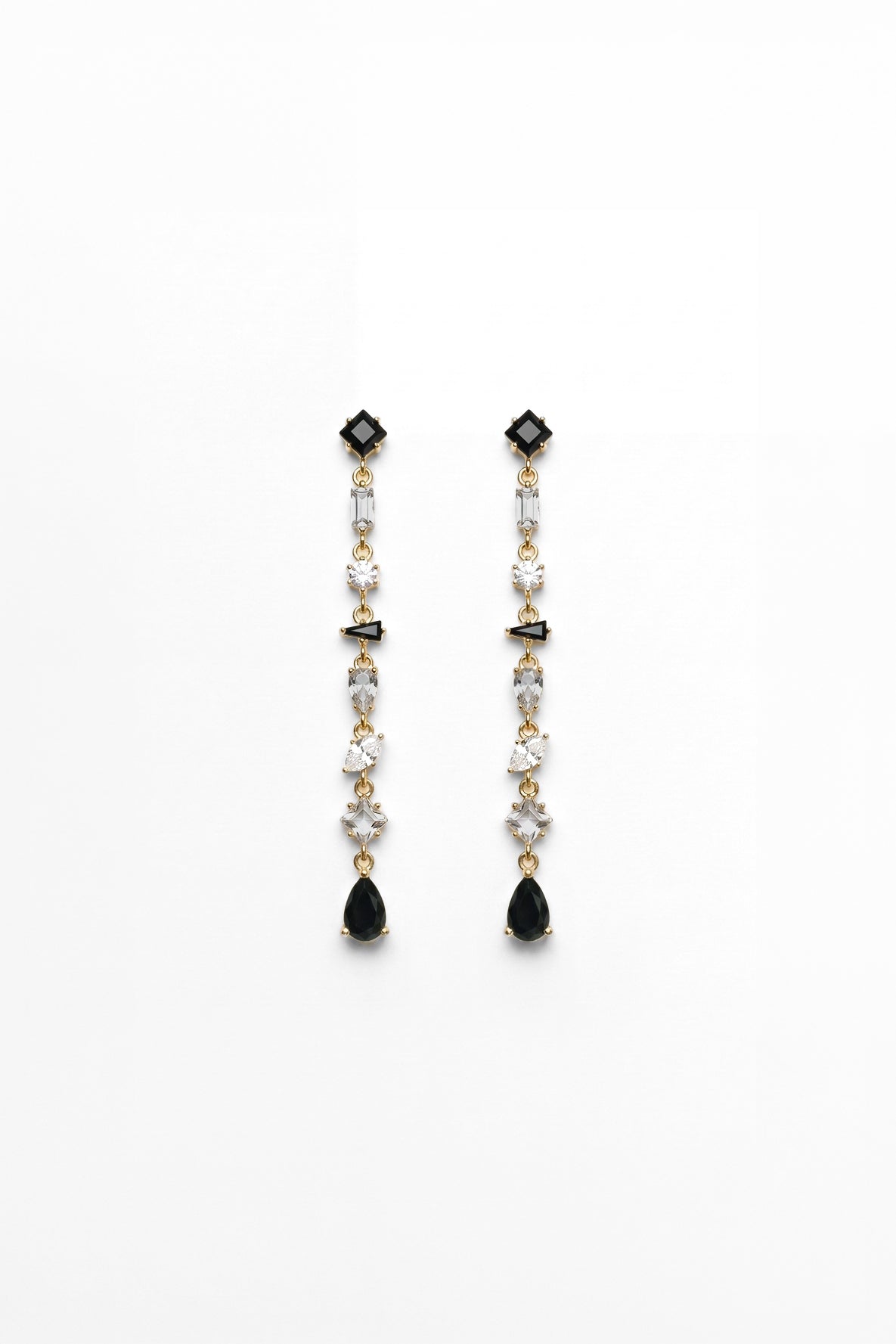 Pendientes Mirror negros, otra vista