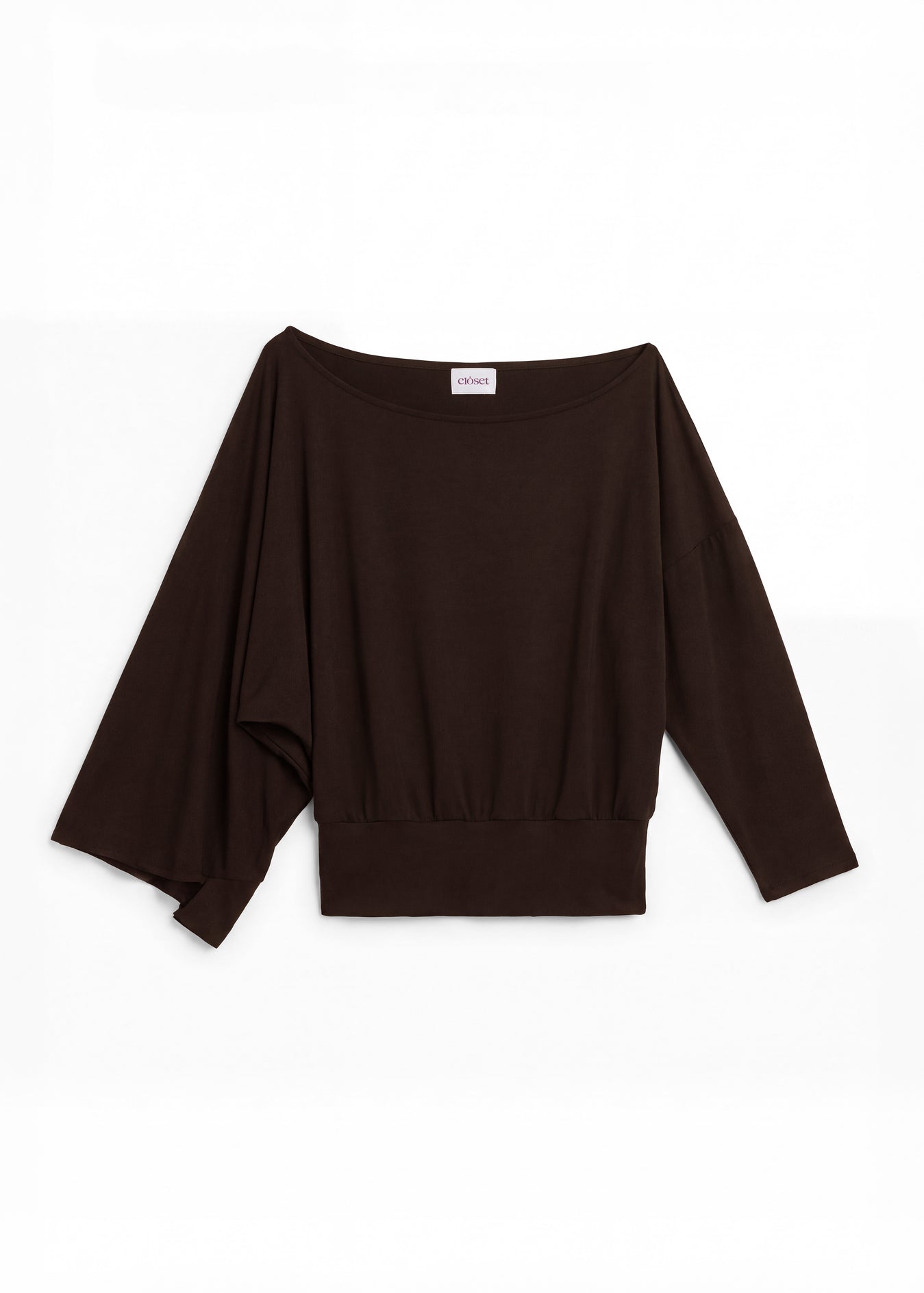 Top Kala marrón de modal para mujer, vista frontal – hecho a mano en Barcelona por closet BCN