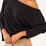 Detalle del top Kala negro de modal